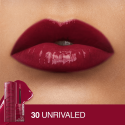 احمر شفاه سائل سوبر ستاي فينيل انك من ميبلين Maybelline New York Super Stay Vinyl Ink Lipstick - 30 Unrivaled Red